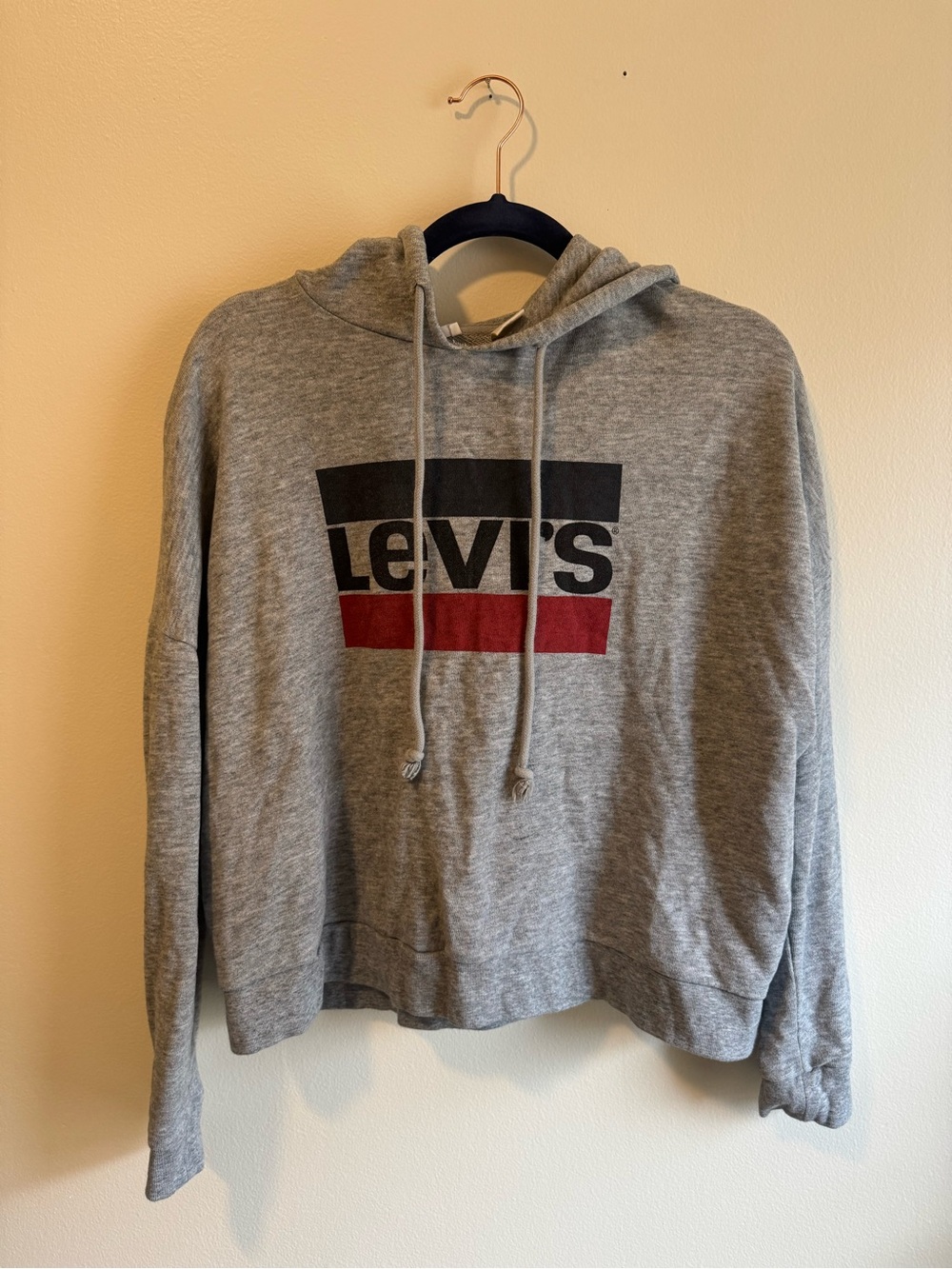 Levi's Gray Hoodie with Black and Red Logo